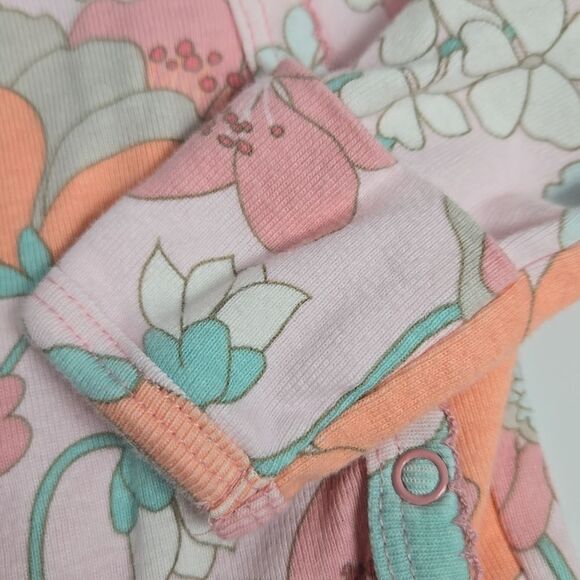 Carter's Newborn Floral Kimono Side Snap Bodysuit 2pc Set Pink Onesie Baby Girl - Picture 7 of 11